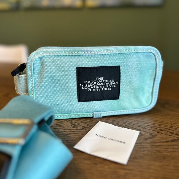 NWT！Marc Jacobs The Camera Bag -Tie dye Blue -canvas - Picture 4 of 16